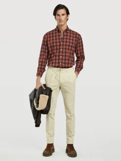 Sale Slim fit casual checks shirt Camisas Casuais