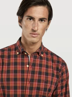 Sale Slim fit casual checks shirt Camisas Casuais