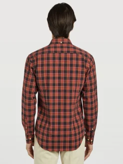 Sale Slim fit casual checks shirt Camisas Casuais