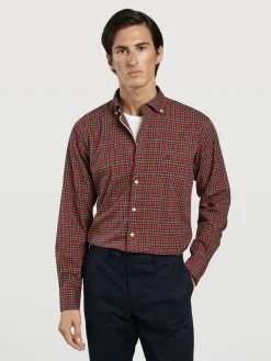 Clearance Slim fit casual checks shirt Camisas Casuais