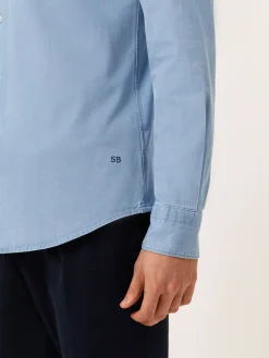 Clearance Slim Fit Casual Denim Shirt in 100% Cotton Camisas Casuais|Camisas Casuais