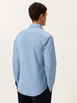 Clearance Slim Fit Casual Denim Shirt in 100% Cotton Camisas Casuais|Camisas Casuais