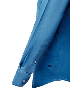 Clearance Slim Fit Casual Denim Shirt in 100% Cotton Camisas Casuais|Camisas Casuais