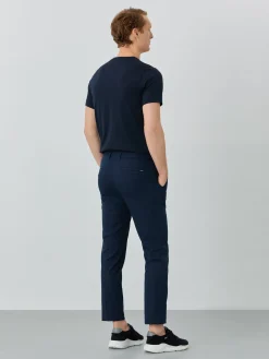 Online Slim Fit Chino Trousers With Elasticated Waistband In Water-repellent Fabric Calças Casuais