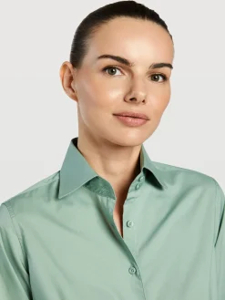 Best Slim Fit Classic Shirt MULHER Camisas