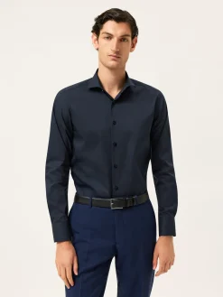 Online Slim Fit Cotton Stretch Travel Shirt With Dublin Collar Camisas Clássicas