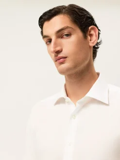 Hot Slim Fit Dobby Formal Shirt With Oxford Collar Camisas Clássicas