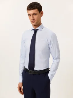Outlet Slim Fit Formal Oxford Shirt in 100% Cotton Camisas Clássicas|Camisas Clássicas