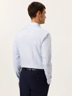 Outlet Slim Fit Formal Oxford Shirt in 100% Cotton Camisas Clássicas|Camisas Clássicas