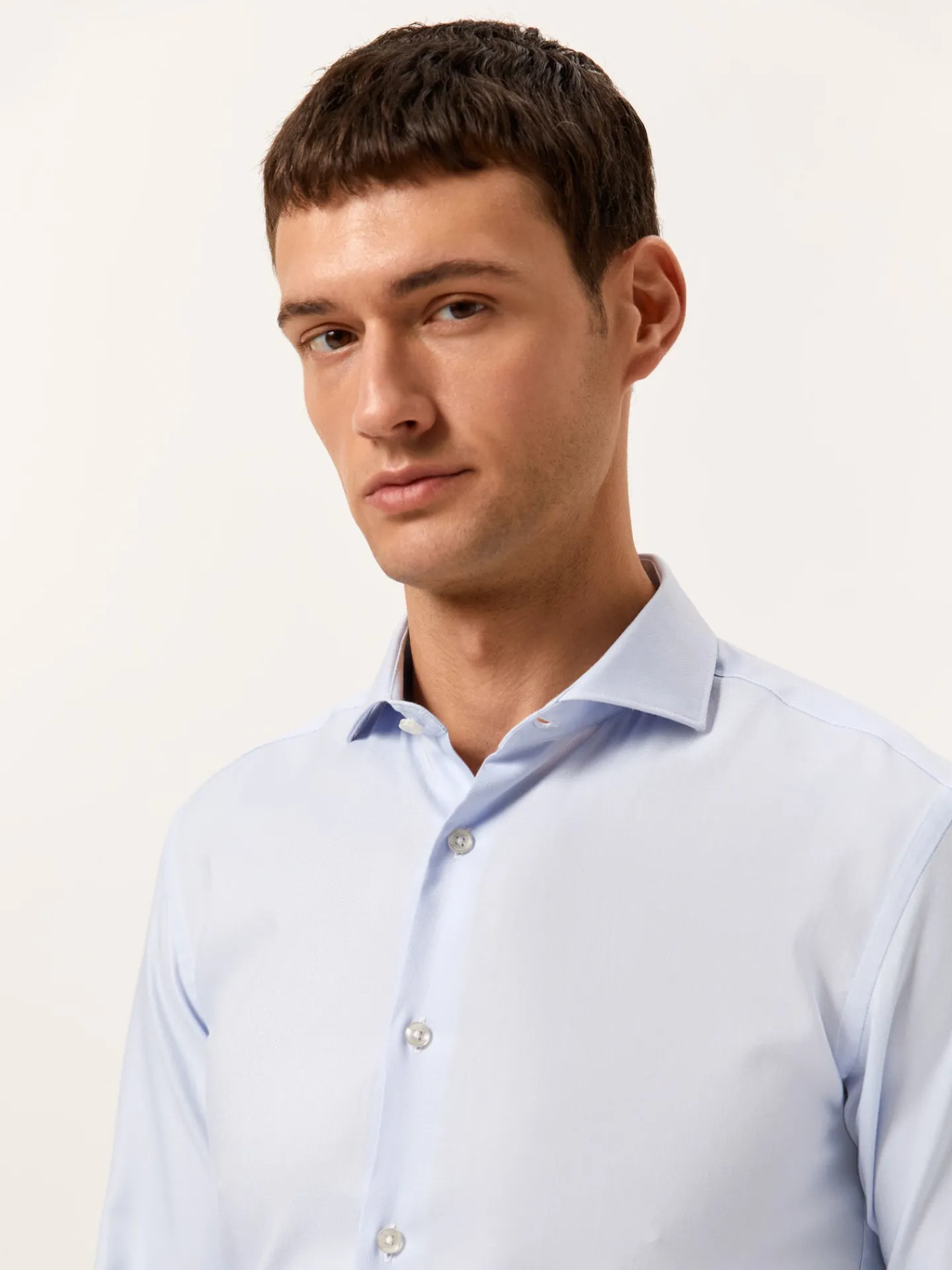 Outlet Slim Fit Formal Oxford Shirt in 100% Cotton Camisas Clássicas|Camisas Clássicas