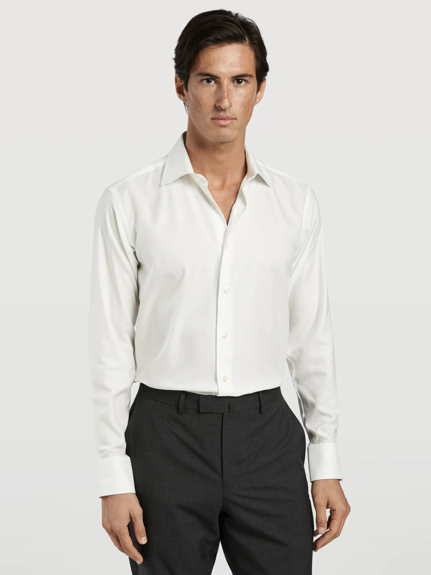 New Slim Fit Formal Oxford Shirt in 100% Cotton Camisas Clássicas|Camisas Clássicas