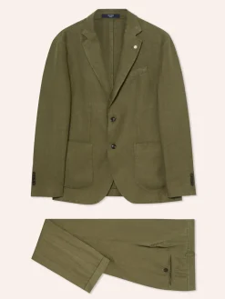Outlet Slim Fit Formal Suit in 100% Linen Fatos|Fatos