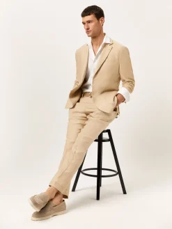 Discount Slim Fit Formal Suit in 100% Linen Fatos|Fatos