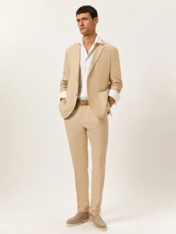 Discount Slim Fit Formal Suit in 100% Linen Fatos|Fatos
