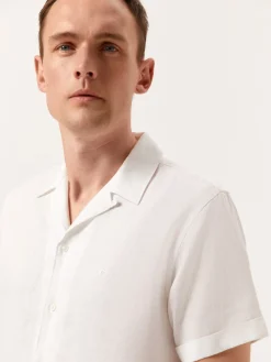 Hot Slim Fit Garment Dye Cotton Linen Shirt with Mao Collar Camisas Casuais