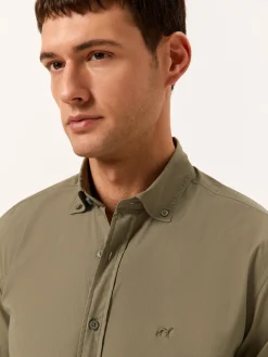 Best Slim Fit Garment Dye Poplin Shirt on Comfort Cotton Camisas Casuais|Camisas Casuais