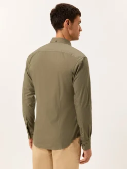 Best Slim Fit Garment Dye Poplin Shirt on Comfort Cotton Camisas Casuais|Camisas Casuais