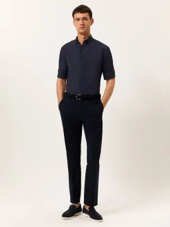 Online Slim Fit Garment Dye Poplin Shirt in Comfort Cotton Camisas Casuais|Camisas Casuais