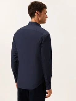 Online Slim Fit Garment Dye Poplin Shirt in Comfort Cotton Camisas Casuais|Camisas Casuais