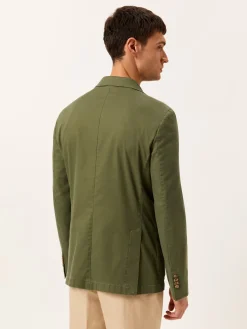 New Slim Fit Garment Dye Structured Blazer in Comfort Cotton Blazers