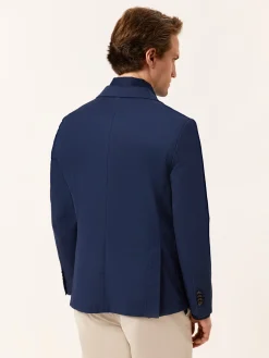 New Slim Fit Garment Dye Structured Blazer in Comfort Cotton Blazers