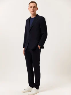 Discount Slim Fit Herringbone Suit in Performance Wool Fatos