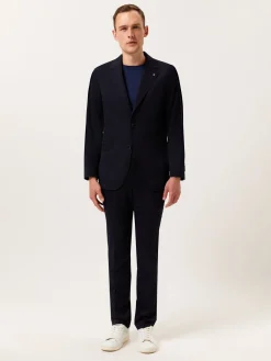 Discount Slim Fit Herringbone Suit in Performance Wool Fatos