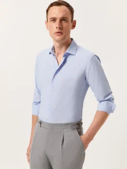 Best Slim Fit Houndstooth Cotton Linen Shirt with Open Collar Camisas Casuais