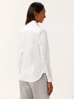 Best Slim Fit K-easy Plain Poplin Comfort Shirt With Open Collar MULHER Camisas