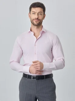 Hot Slim fit k-easy striped poplin comfort shirt Camisas Clássicas