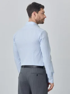 New Slim fit k-easy striped poplin comfort shirt Camisas Clássicas