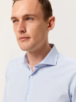 New Slim Fit Micro-Pied Poule Shirt with Dublin Collar Camisas Clássicas