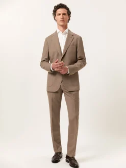 Slim Fit Mélange Suit in Wool Fatos