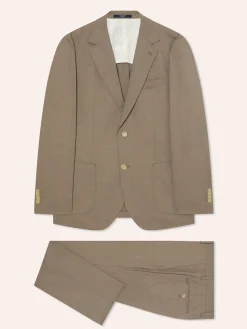 Slim Fit Mélange Suit in Wool Fatos