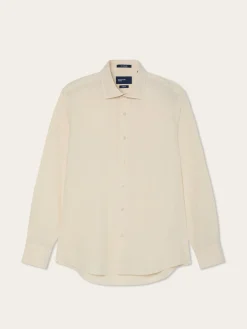 Best Slim Fit Overdye Poplin Shirt With Open Collar Camisas Casuais