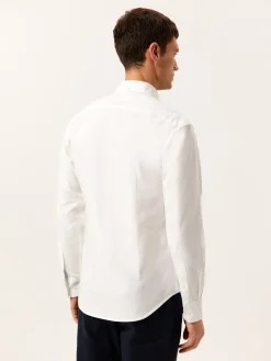 Outlet Slim Fit Oxford Shirt in Comfort Cotton Camisas Casuais|Camisas Casuais
