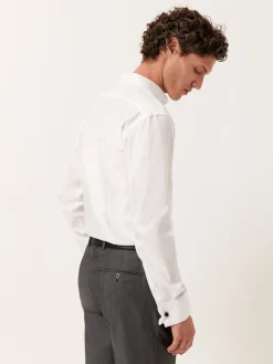 Discount Slim Fit Oxford Shirt with Dublin Collar and Double Cuffs Camisas Clássicas