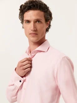 Discount Slim Fit Oxford Shirt with Dublin Collar and Double Cuffs Camisas Clássicas