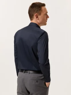 Slim Fit Performance Poplin Shirt with Dublin Collar Camisas Clássicas