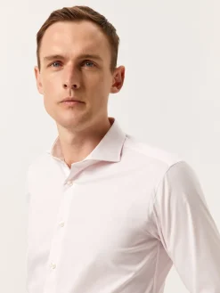 Slim Fit Performance Poplin Shirt with Dublin Collar Camisas Clássicas