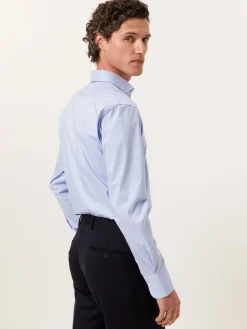Slim Fit Performance Poplin Shirt with Dublin Collar Camisas Clássicas