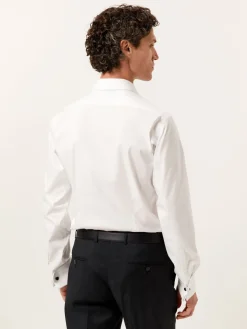 Best Slim Fit Performance Poplin Shirt with Dublin Collar Slim and Double Cuff Camisas Clássicas