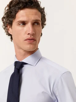 Discount Slim Fit Performance Small Striped Shirt with Dublin Collar Camisas Clássicas