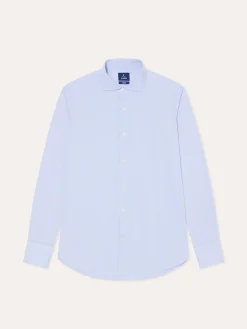 Discount Slim Fit Performance Small Striped Shirt with Dublin Collar Camisas Clássicas