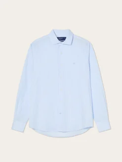 New Slim Fit Pyrus Striped Shirt With Soft Satin Finish Camisas Casuais