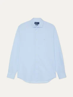Slim Fit Pyrus Striped Shirt With Soft Satin Finish Camisas Casuais