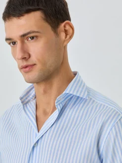 Online Slim Fit Shirt With Bristol Collar In Cotton With Stripes Camisas Clássicas