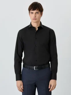Slim Fit Shirt With Dublin Collar In Cotton Blend Camisas Clássicas