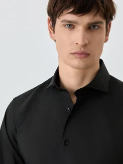 Slim Fit Shirt With Dublin Collar In Cotton Blend Camisas Clássicas