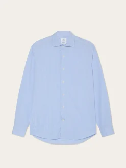 New Slim Fit Striped Formal Shirt With Newport Collar Camisas Clássicas